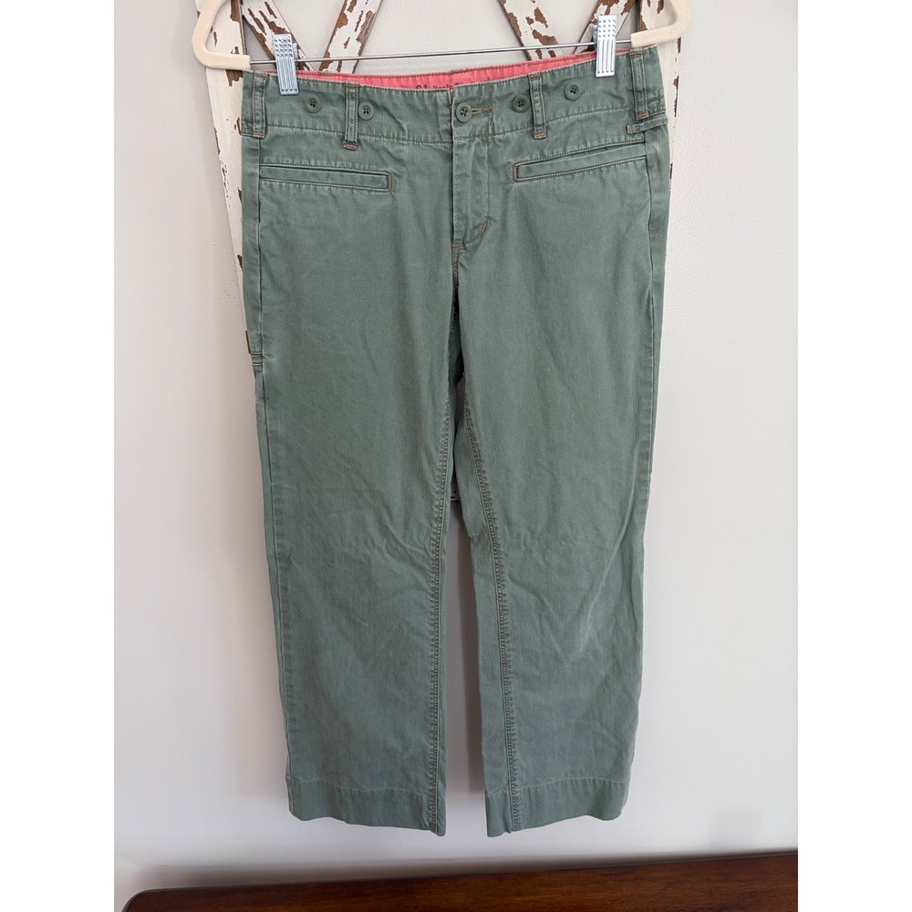G1 Basic Goods Women Ankle Green Cargo Cotton Pants Size 4 Y2K 90's